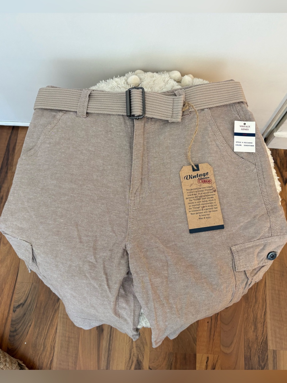 Vintage Genes | Cargo Men's Belted Cargo Shorts